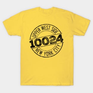 Upper West Side 10024 (Black print) T-Shirt